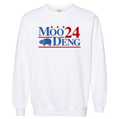 Moo Deng 2024 Moo Deng Moo Deng Cute Baby Hippo Garment-Dyed Sweatshirt