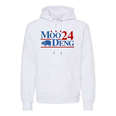 Moo Deng 2024 Moo Deng Moo Deng Cute Baby Hippo Premium Hoodie