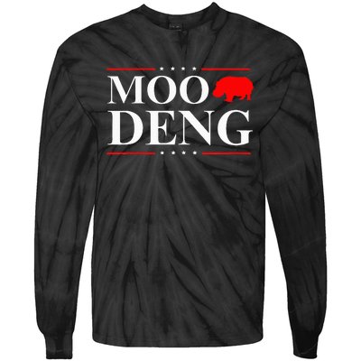 Moo Deng 2024 Election Vote Hippo Political Moo Deng Tie-Dye Long Sleeve Shirt