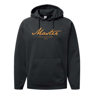 Master Degree 24 With Style Mission Accomplished 2024 Performance Fleece Hoodie