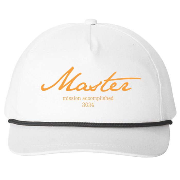 Master Degree 24 With Style Mission Accomplished 2024 Snapback Five-Panel Rope Hat