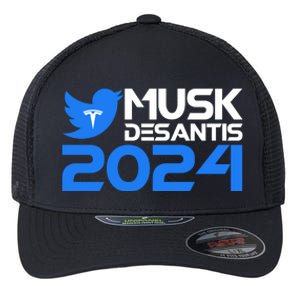 Musk Desantis 2024 Election Flexfit Unipanel Trucker Cap