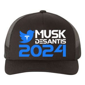 Musk Desantis 2024 Election Yupoong Adult 5-Panel Trucker Hat