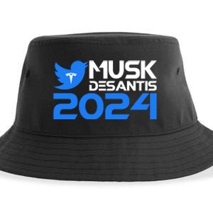 Musk Desantis 2024 Election Sustainable Bucket Hat