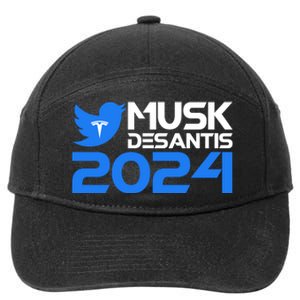 Musk Desantis 2024 Election 7-Panel Snapback Hat