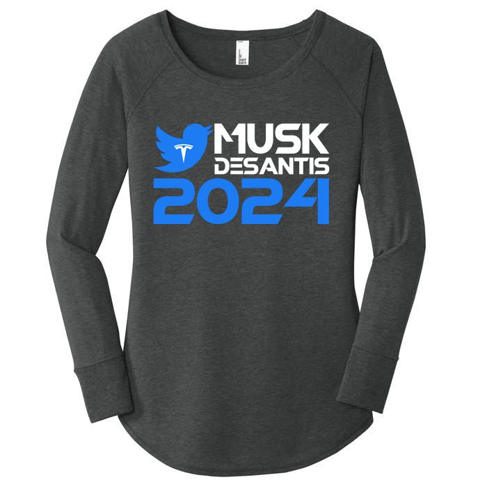 Musk Desantis 2024 Election Women's Perfect Tri Tunic Long Sleeve Shirt