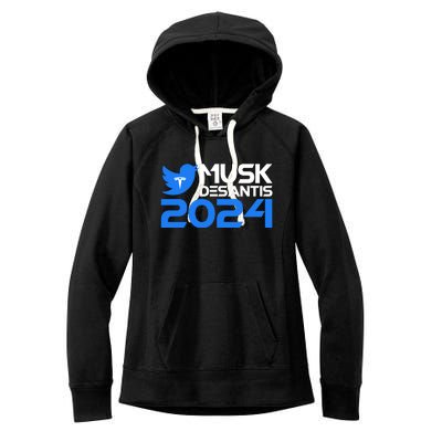 Musk Desantis 2024 Election Women's Fleece Hoodie