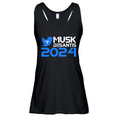 Musk Desantis 2024 Election Ladies Essential Flowy Tank