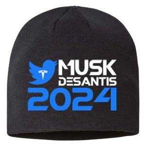 Musk Desantis 2024 Election Sustainable Beanie