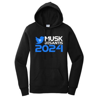 Musk Desantis 2024 Election Women's Pullover Hoodie