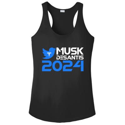 Musk Desantis 2024 Election Ladies PosiCharge Competitor Racerback Tank