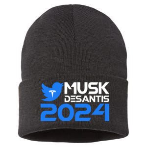 Musk Desantis 2024 Election Sustainable Knit Beanie