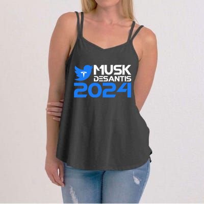 Musk Desantis 2024 Election Women's Strappy Tank