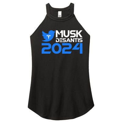 Musk Desantis 2024 Election Women’s Perfect Tri Rocker Tank