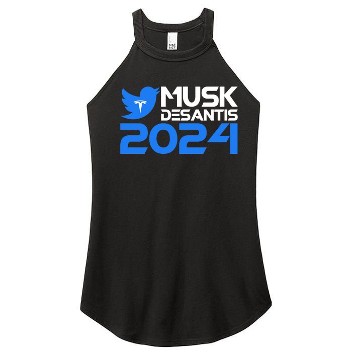 Musk Desantis 2024 Election Women’s Perfect Tri Rocker Tank