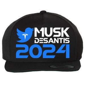 Musk Desantis 2024 Election Wool Snapback Cap