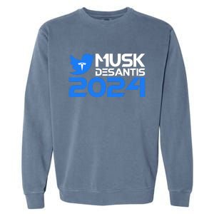 Musk Desantis 2024 Election Garment-Dyed Sweatshirt