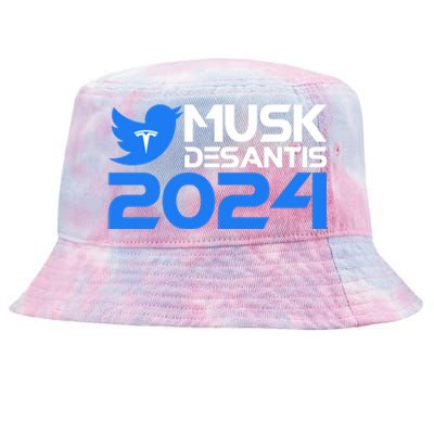 Musk Desantis 2024 Election Tie-Dyed Bucket Hat