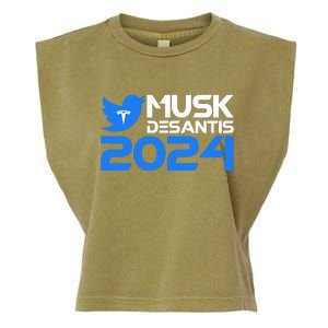 Musk Desantis 2024 Election Garment-Dyed Women's Muscle Tee