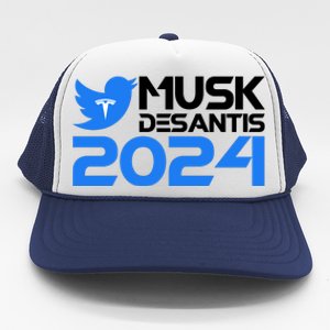 Musk Desantis 2024 Election Trucker Hat