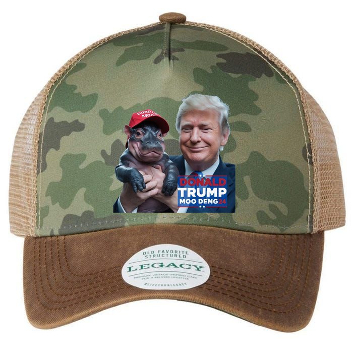 Moo Deng Trump And The HippoS Campaign Journey Legacy Tie Dye Trucker Hat