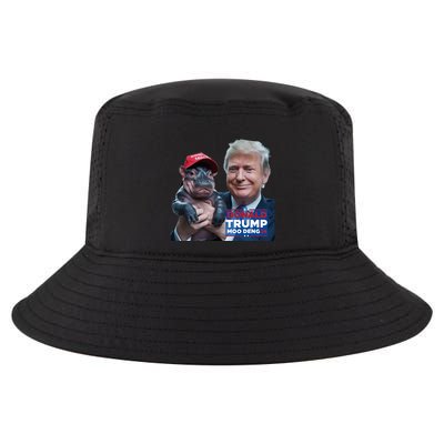 Moo Deng Trump And The HippoS Campaign Journey Cool Comfort Performance Bucket Hat