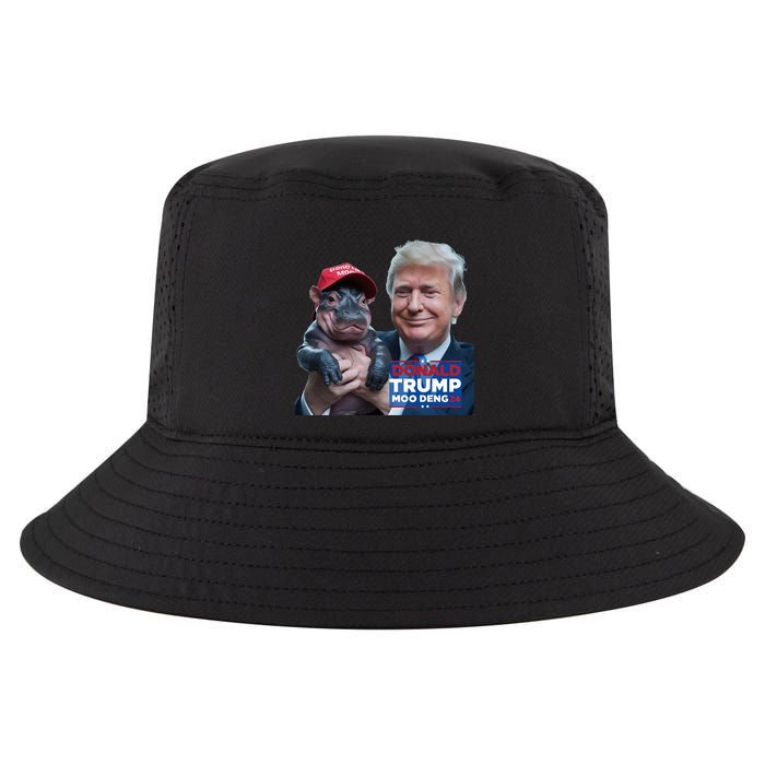 Moo Deng Trump And The HippoS Campaign Journey Cool Comfort Performance Bucket Hat