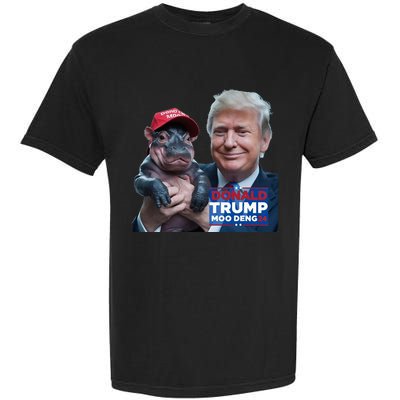 Moo Deng Trump And The HippoS Campaign Journey Garment-Dyed Heavyweight T-Shirt