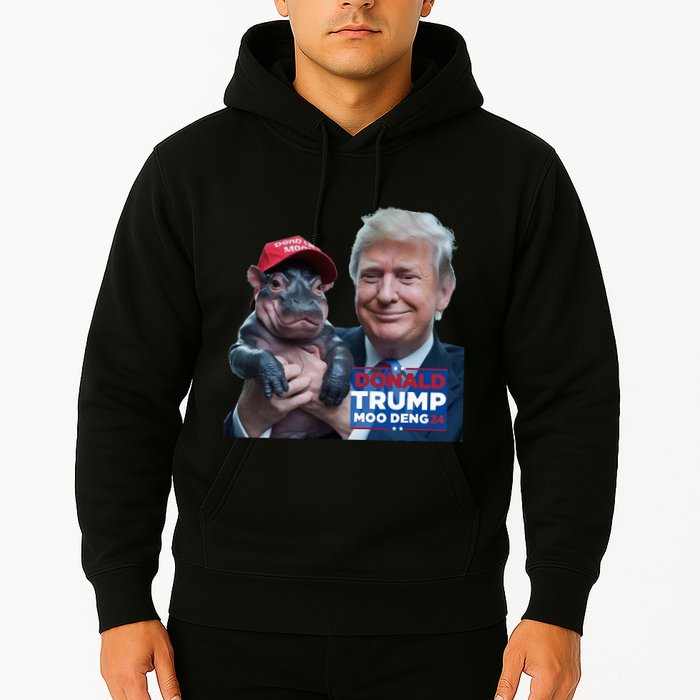 Moo Deng Trump And The HippoS Campaign Journey Hoodie
