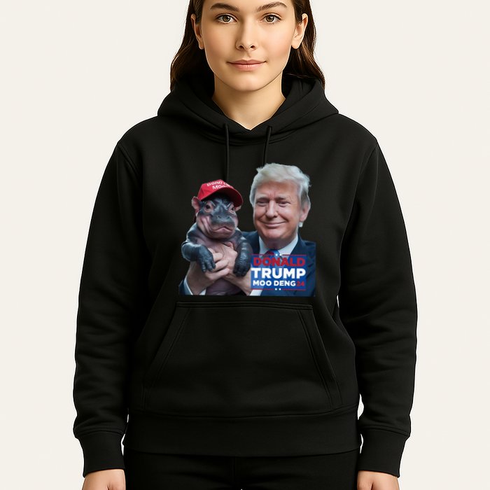 Moo Deng Trump And The HippoS Campaign Journey Hoodie