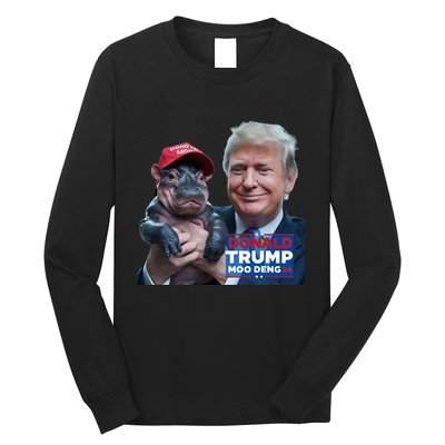 Moo Deng Trump And The HippoS Campaign Journey Long Sleeve Shirt