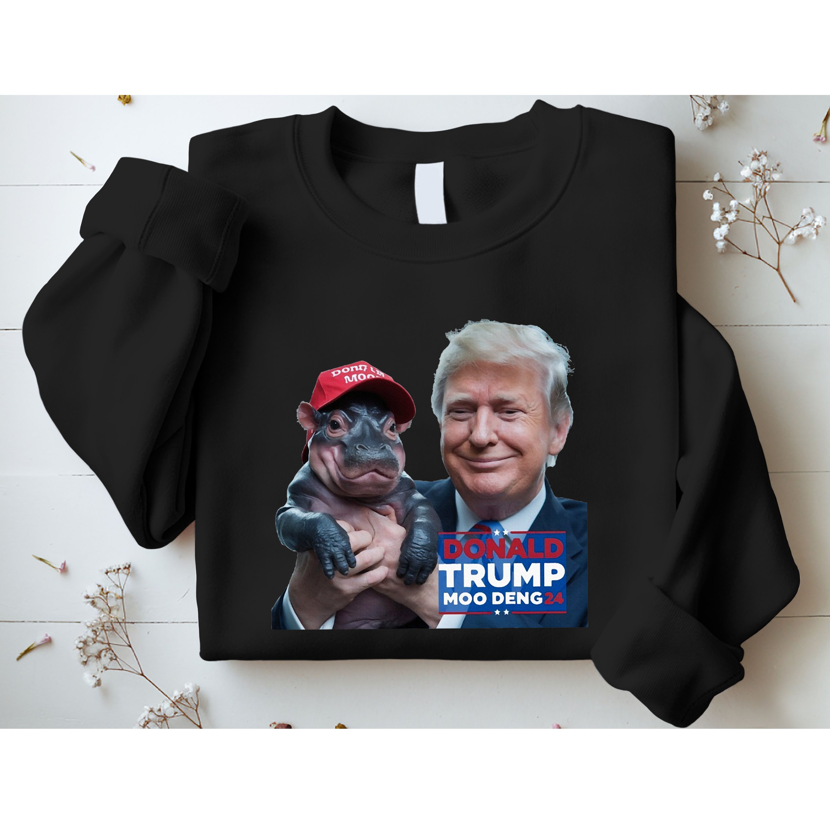 Moo Deng Trump And The HippoS Campaign Journey Sweatshirt
