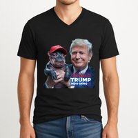 Moo Deng Trump And The HippoS Campaign Journey V-Neck T-Shirt