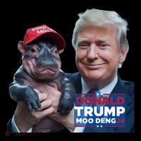 Moo Deng Trump And The HippoS Campaign Journey Sustainable Bucket Hat