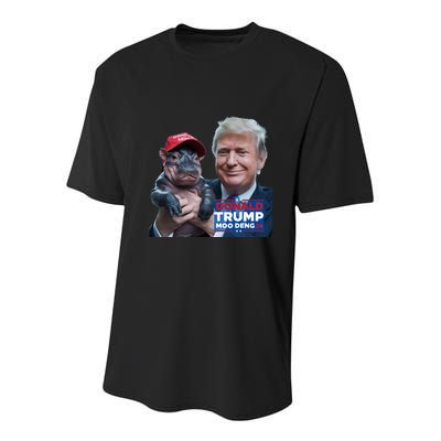 Moo Deng Trump And The HippoS Campaign Journey Youth Performance Sprint T-Shirt