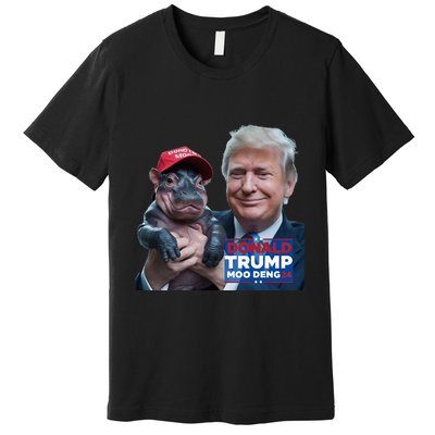 Moo Deng Trump And The HippoS Campaign Journey Premium T-Shirt