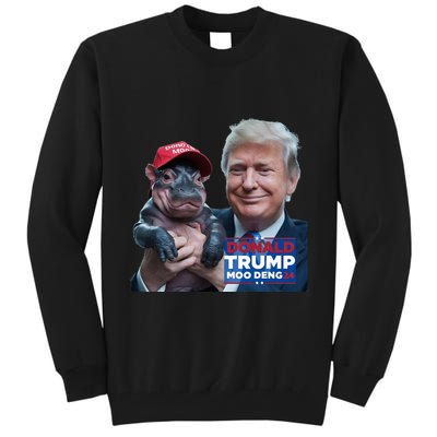 Moo Deng Trump And The HippoS Campaign Journey Tall Sweatshirt