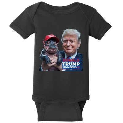 Moo Deng Trump And The HippoS Campaign Journey Baby Bodysuit