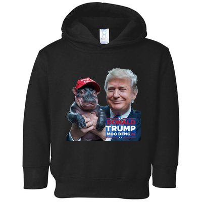 Moo Deng Trump And The HippoS Campaign Journey Toddler Hoodie