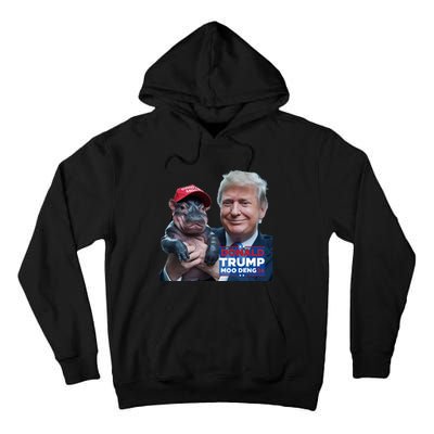 Moo Deng Trump And The HippoS Campaign Journey Tall Hoodie