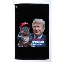 Moo Deng Trump And The HippoS Campaign Journey Golf Towel