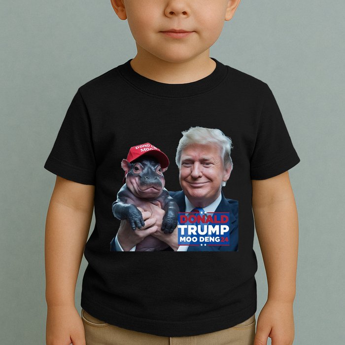 Moo Deng Trump And The HippoS Campaign Journey Toddler T-Shirt