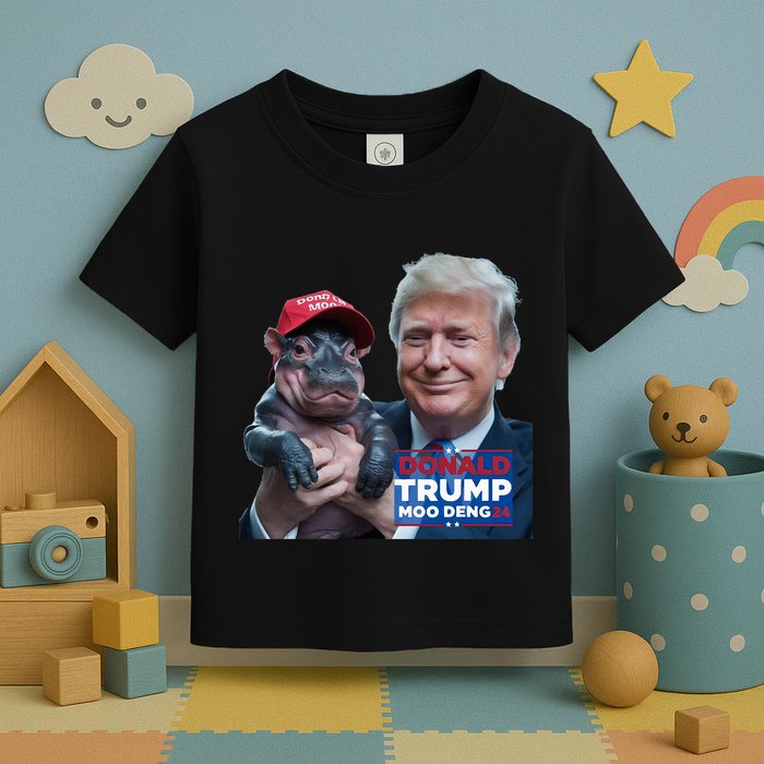 Moo Deng Trump And The HippoS Campaign Journey Toddler T-Shirt