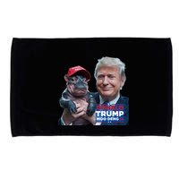 Moo Deng Trump And The HippoS Campaign Journey Microfiber Hand Towel