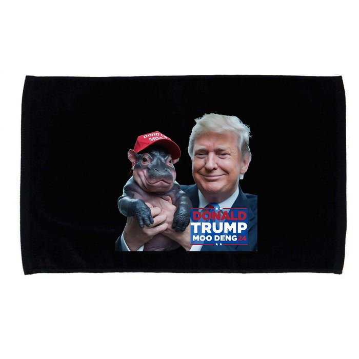 Moo Deng Trump And The HippoS Campaign Journey Microfiber Hand Towel