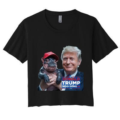 Moo Deng Trump And The HippoS Campaign Journey Crop Top