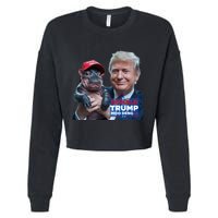 Moo Deng Trump And The HippoS Campaign Journey Cropped Pullover Crew