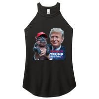 Moo Deng Trump And The HippoS Campaign Journey Women's Perfect Tri Rocker Tank
