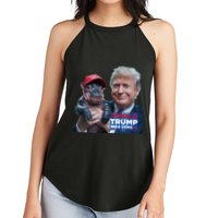 Moo Deng Trump And The HippoS Campaign Journey Women's Perfect Tri Rocker Tank