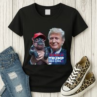Moo Deng Trump And The HippoS Campaign Journey Womens T-Shirt